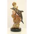 Solice Copper Fill Dolphin Sculpture (Tan) 12" H